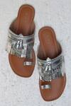 Buy_Sandalwali_Silver Lady Suzy Metallic Sandals _at_Aza_Fashions