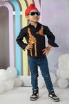 Buy_Hoity Moppet_Black Cotton Embroidery Giraffe Melman Shirt _at_Aza_Fashions