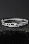 Buy_Sangeeta Boochra_Silver Plated Crystals Sana Cz Embellished Bracelet _at_Aza_Fashions