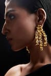 Buy Zariin Gold Plated Nuggets Statement Dangler Earrings at Aza Fashions Buy_Zariin_Gold Plated Nuggets Statement Dangler Earrings _at_Aza_Fashions