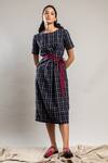 Buy_Doodlage_Black Sue Upcycled Cotton Dress_at_Aza_Fashions
