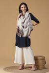 Buy_Shingora_White Floral And Paisley Woven Stole _at_Aza_Fashions