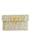 Shop_Kokommo_Silver Embellished Avril Clasp Clutch _at_Aza_Fashions