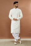 Buy_Aham-Vayam_White Cotton Embroidered Floral Geometric Utsav Kurta And Patiala Set _at_Aza_Fashions