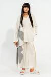 Buy_Stoique_Off White Cotton Muslin Applique Avocado Work Flared Pant _at_Aza_Fashions