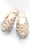 Buy_Foot Fuel_Gold Libby Embroidered Mules _at_Aza_Fashions