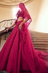 Buy Mrunalini Rao Pink Organza, Net, Sheer Mudra 3d Flower Bridal Lehenga Set at Aza Fashions Buy_Mrunalini Rao_Pink Organza, Net, Sheer Mudra 3d Flower Bridal Lehenga Set _at_Aza_Fashions