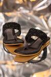 Buy_House of Vian_Black Embellished Kyra Split Toe Flats _at_Aza_Fashions