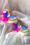 Buy_Chal Jooti_White Embellished Birds Of Paradise Sequin Wedding Sneakers _at_Aza_Fashions