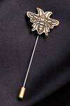 Buy_Cosa Nostraa_Gold Flying Wonder Lapel Pin_at_Aza_Fashions