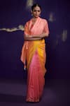 Buy_Dressfolk_Pink Chanderi Handwoven Saree  _at_Aza_Fashions