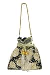 Buy_Aloha by PS_Black Cut Dana Mogra Embellished Potli Bag _at_Aza_Fashions