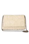 Buy_The Purple Sack_White Embroidery Pearl Clutch _at_Aza_Fashions
