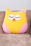 Buy_My Gift Booth_Yellow Fleece Owl Shape Cushion_at_Aza_Fashions