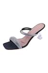 Buy_Adorn My Wish_Black Embellished Strappy Glitter Spool Heels _at_Aza_Fashions