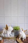 Buy H2h White Ceramic Bull Dog Angel Sculpture - Set Of 2 at Aza Fashions Buy_H2h_White Ceramic Bull Dog Angel Sculpture - Set Of 2_at_Aza_Fashions