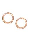 Buy_Esme By Aashna Dalmia_Pink Stone Embellished Small Hoops _at_Aza_Fashions