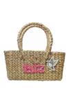 Buy_Ginn And Tonik_Beige Beads And Sequin Paix Basket Woven Beach Bag _at_Aza_Fashions