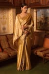 Buy_Priyanka Raajiv_Beige Chanderi Silk Embellished Sequin And Bhuvaneshwari Saree _at_Aza_Fashions