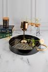 Buy_Koyo Studios_Black Iron, Brass With Enamel Lacquer Product Finish Gatsby Tray_at_Aza_Fashions