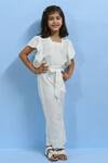 Buy Littlecheer White Cotton Embroidery Swan Fairy Schiffli Jumpsuit at Aza Fashions Buy_Littlecheer_White Cotton Embroidery Swan Fairy Schiffli Jumpsuit _at_Aza_Fashions
