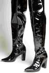 Buy_Tiesta_Black High Knee Patent Boots_at_Aza_Fashions