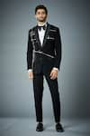 Buy_Gargee Designers_Black Polyester Magic Concept Tuxedo Set _at_Aza_Fashions