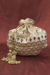 Buy_Around Always_Beige Embroidery Kali Scallop Potli _at_Aza_Fashions