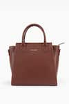 Buy_Tan & Loom_Brown Textured Genuine Leather Handbag _at_Aza_Fashions