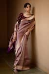 Buy_Devissha_Purple Pure Katan Silk Paisley Handloom Pattern Banarasi Saree_at_Aza_Fashions