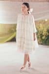 Buy_Itr by Khyati Pande_Off White Handwoven Handloom Cotton Hand Block Print Floral Scilla Dress _at_Aza_Fashions