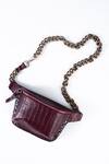 Buy_Trov_Maroon Croc Embossed Bag _at_Aza_Fashions