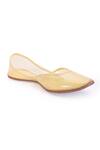 Buy_5 elements_Yellow Upper Shimmer Juttis_at_Aza_Fashions