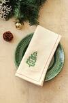 Buy_House This_Off White Cotton Sparkling Tree Napkin_at_Aza_Fashions