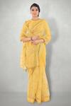 Buy I Am Design Yellow Raw , Organza Aari Crew Neck Saree With Blouse at Aza Fashions Buy_I Am Design_Yellow Raw , Organza Aari Crew Neck Saree With Blouse _at_Aza_Fashions