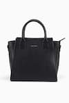 Buy_Tan & Loom_Black Textured Leather Bag _at_Aza_Fashions