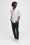 Buy_Terra Luna_White 100% Organic Handloom Cotton Soft Collar Shirt _at_Aza_Fashions