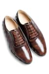 Buy_Dmodot_Brown Leather Ferraro Bruno Oxford Shoes_at_Aza_Fashions