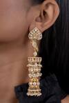 Buy_Osvag India_Gold Plated Parriotico Long Jhumkis _at_Aza_Fashions