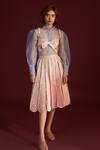 Shop_Archana Rao_Pink Tulle Satin Panelled Petal Skirt  _at_Aza_Fashions