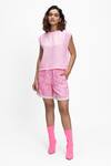 Buy_Terra Luna_Pink 100% Linen Plain Crew Neck Magyar Sleeve T-shirt _at_Aza_Fashions