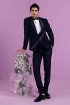 Buy_Contrast By Parth_Black Crystals Falling Star Embroidered Tuxedo Set _at_Aza_Fashions