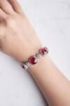 Buy Mozaati Red Cubic Zirconia Handcrafted Danya Bracelet at Aza Fashions Buy_Mozaati_Red Cubic Zirconia Handcrafted Danya Bracelet_at_Aza_Fashions