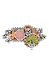 Buy_Tribe Amrapali_Multi Color Enamel Work Ghunrgoo Brooch _at_Aza_Fashions