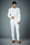 Buy_Gargee Designers_White Polyester Embellished Tape Galaxy Tuxedo Jacket And Pant Set _at_Aza_Fashions