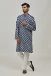 Buy Arihant Rai Sinha Blue Cotton, Silk Geometric Print Kurta Set at Aza Fashions Buy_Arihant Rai Sinha_Blue Cotton, Silk Geometric Print Kurta Set _at_Aza_Fashions