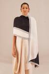 Buy_AMPM_Black Amelia Color Block Scarf _at_Aza_Fashions