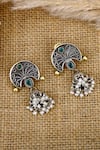 Buy_Sangeeta Boochra_Silver Plated Zara Bead Drop Jhumkas _at_Aza_Fashions