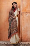Buy_Shingora_Multi Color Woven Woollen Stole _at_Aza_Fashions