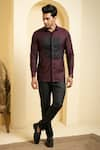 Buy_Hilo Design_Maroon Premium Giza Full Sleeves Shirt _at_Aza_Fashions